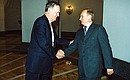 With Canadian Prime Minister Jean Chretien.