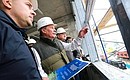 Inspecting Yelizovo airport. With Acting Governor of Kamchatka Territory Vladimir Ilyukhin (right). Kamchatka news agency