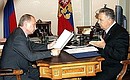 Рабочая встреча с губернатором Хабаровского края Виктором Ишаевым.