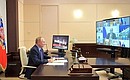 Meeting with Government members and United Russia party leadership (via videoconference).