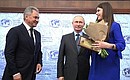 At the Russian Geographical Society medal and certificate award ceremony. A certificate of merit was awarded to the youth club based at the RGO branch in the Republic of Crimea for achievements in developing RGO youth clubs. RGO volunteer Ksenia Gasitsa received the award.