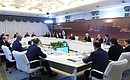 Meeting on developing civilian shipbuilding in Russia.