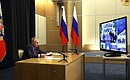 Meeting with representatives of the United Russia party (via videoconference).