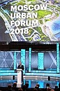 Speech at the 8th Moscow Urban Forum Megacity of the Future: New Space for Living.
