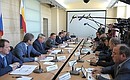Chief of Staff of the Presidential Executive Office Sergei Ivanov held a meeting on providing aid for Ukrainians seeking temporary asylum on Russian territory.