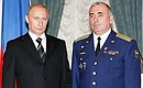 At a ceremony awarding state decorations. Colonel Viktor Ren was awarded the title of Hero of Russia.