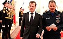 With Civil Defence, Emergencies and Disaster Relief Minister Sergei Shoigu.