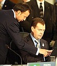 With Presidential Aide Arkady Dvorkovich before the start of the G20 summit.