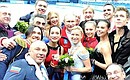 Russia’s athletes became the champions in team figure skating.