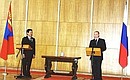 President Vladimir Putin awarded the Russian Order of Friendship to Mr Bagabandi.