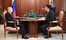 Working meeting with Head of the Federal Service for Supervision of Communications, Information Technology and Mass Media (Roskomnadzor) Andrei Lipov.