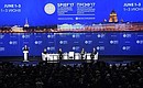 St Petersburg International Economic Forum plenary meeting.
