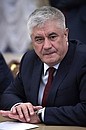 Interior Minister Vladimir Kolokoltsev before a meeting with permanent members of Security Council.