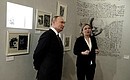 With Minister of Culture Olga Lyubimova during a visit to the Dostoevsky Moscow House Museum Centre.