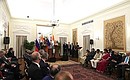 Statements for the press following Russian-Indian talks.