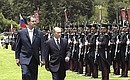Официальная церемония встречи Президента России Владимира Путина Президентом Мексики Висенте Фоксом (слева).