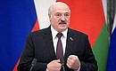 President of Belarus Alexander Lukashenko during a joint news conference following Russian-Belarusian talks. Photo: RIA Novosti