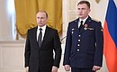 Lieutenant Colonel Yaroslav Yakunin is awarded the Order of Courage.