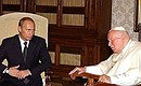President Putin with Pope John Paul II.