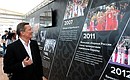 Sergei Ivanov viewed the stands of the basketball clubs and athletic organisations participating in the Expo-Basket festival.