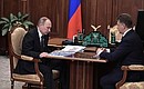 Meeting with Transport Minister Maxim Sokolov.