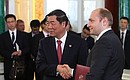 Document signing ceremony following the visit of China’s President Xi Jinping to Russia.