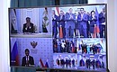 Церемония открытия пяти общеобразовательных школ с обучением на русском языке в таджикистанских городах Душанбе, Ходжент, Бохтар, Куляб и Турсунзаде.