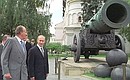 С Королем Испании Хуаном Карлосом I во время прогулки по территории Кремля.