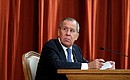 Foreign Minister Sergei Lavrov at a meeting of ambassadors and permanent representatives of Russia at international organisations and associations.