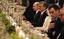 At a state dinner in honour of the delegations heads of the G20 member states, invited states and international organisations.