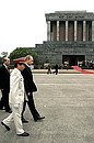 Arrival at the Ho Chi Minh Mausoleum.