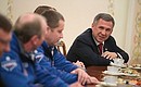 Президент Республики Татарстан Рустам Минниханов во время встречи с командой «КамАЗ-мастер».