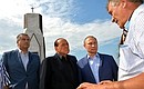 With Silvio Berlusconi and Head of the Republic of Crimea Sergei Aksyonov (far left) at the memorial to soldiers from the Kingdom of Sardinia, who fell in the Crimean War. Pavel Lyashchuk, a researcher at the Museum of the Heroic Defence and Liberation of Sevastopol, is giving the explanations.