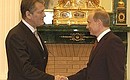 Meeting with Ukrainian President Viktor Yushchenko.