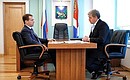 Working meeting with Governor of Primorye Territory Sergei Darkin.
