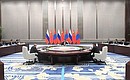 Meeting with Chinese President Xi Jinping and President of Mongolia Khaltmaagiin Battulga.