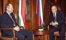 С Премьер-министром Венгрии Петером Меддьеши.