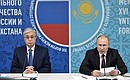 С Президентом Республики Казахстан Касым-Жомартом Токаевым на XVI Форуме межрегионального сотрудничества России и Казахстана.
