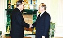 A meeting with Belarusian Prime Minister Vladimir Yermoshin.