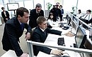 Во время посещения Центра сопровождения клиентских операций Сбербанка России.