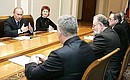 Встреча с Председателем Центральной избирательной комиссии Владимиром Чуровым и руководителями избиркомов ряда регионов.