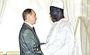 President Putin with Guinea\'s President Lansana Conte.
