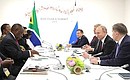 Беседа с Президентом Южно-Африканской Республики Сирилом Рамафозой.