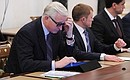 President of the Russian Union of Industrialists and Entrepreneurs Alexander Shokhin at a meeting of the Working Group to Monitor and Analyse Law Enforcement Practice in Entrepreneurial Activity.