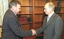 С главой временной администрации Чеченской Республики Ахматом Кадыровым.