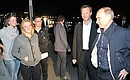 Владимир Путин посетил кампус Дальневосточного федерального университета на острове Русский, где общался со студентами.