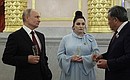 Following the presentation of Hero of Labour Medals and Russian Federation National Awards Vladimir Putin had a brief meeting with the winners.