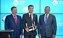 Chief of Staff of the Presidential Executive Office Sergei Ivanov present the Development Award to several Russian companies for implementing the best projects in various sectors of the economy.
