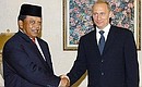 President Putin with King Tuanku Syed Sirajuddin, the Paramount Ruler of Malaysia.