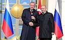 На церемонии запуска строительства первого энергоблока АЭС «Аккую». C Президентом Турецкой Республики Реджепом Тайипом Эрдоганом.